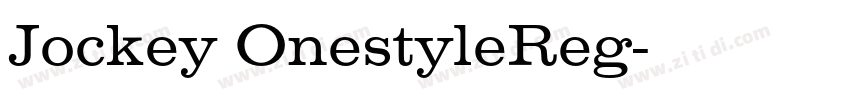 Jockey OnestyleReg字体转换